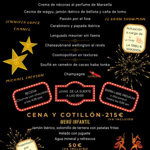 Menú Nochevieja - Cena + Cotillón