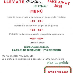Menú Take Away - 31 Diciembre